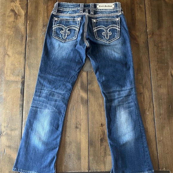 Rock Revival Alanis Boot Cut Woman’s Jeans Size 30 Denim Wash Embroidered - Picture 4 of 16